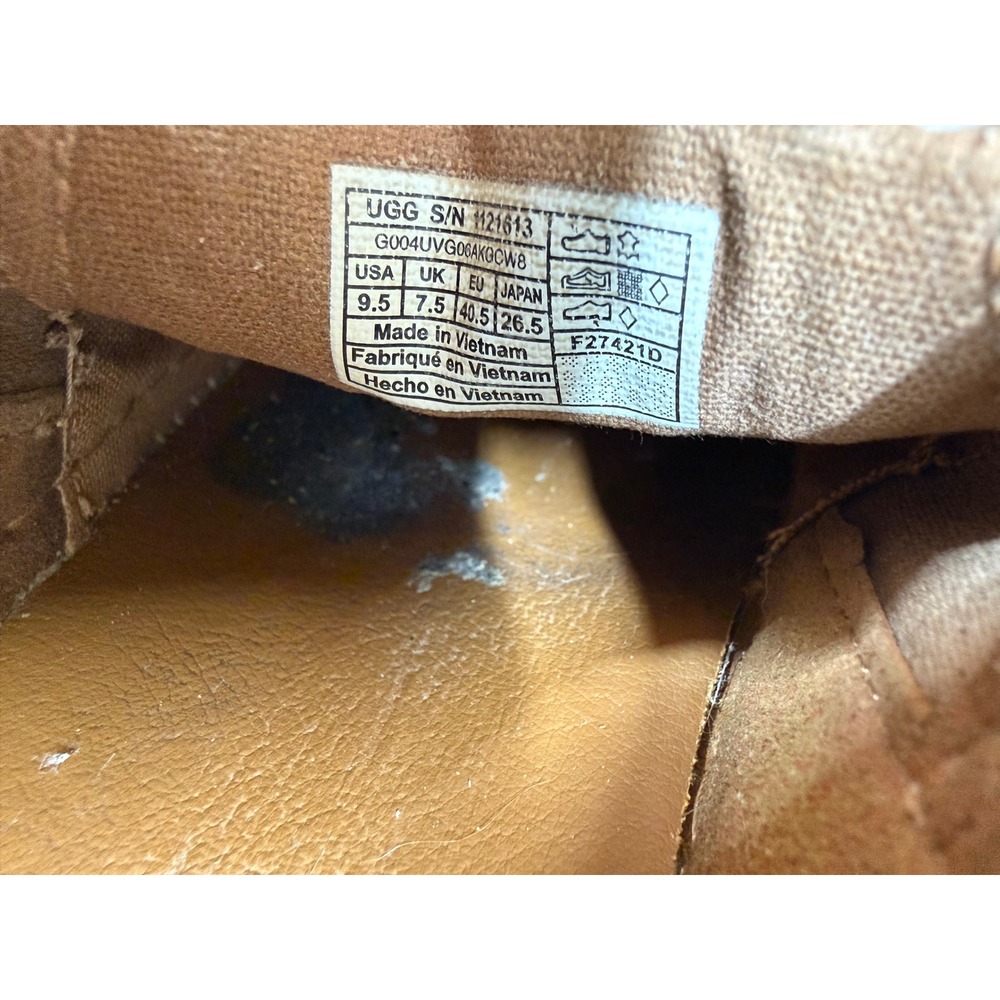 UGG Cahlvan Slip On Sneakers Womens 9.5 Chestnut Suede Leather 1121613 - Picture 10 of 11